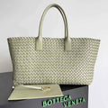 Bottega Veneta Large Cabat Bag 608811 Light Green Lambskin leather