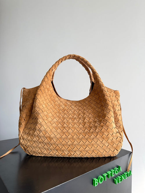 Bottega Veneta Large Campana Bag 844250 in Suede Brown