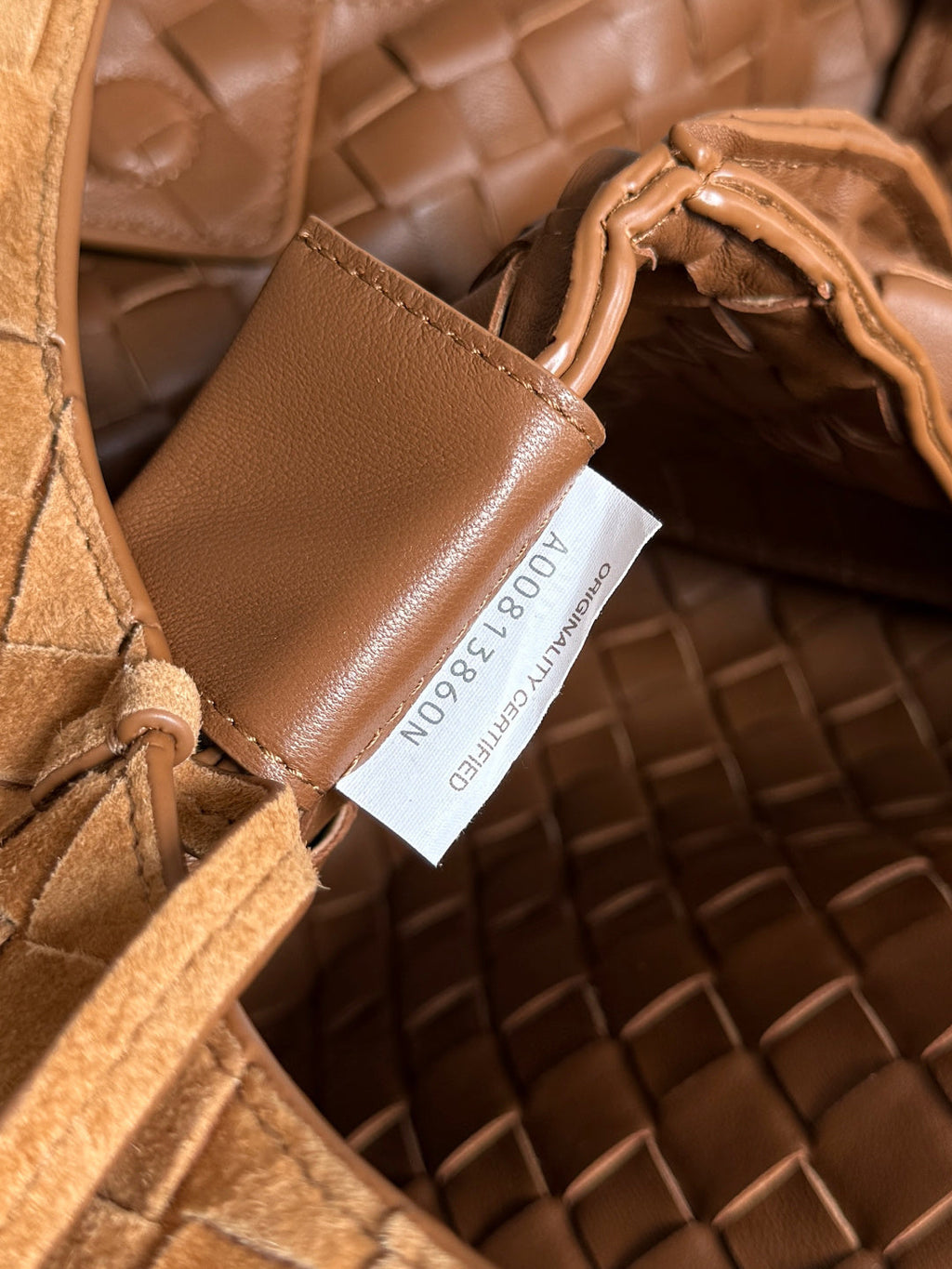 Bottega Veneta Large Campana Bag 844250 in Suede Brown