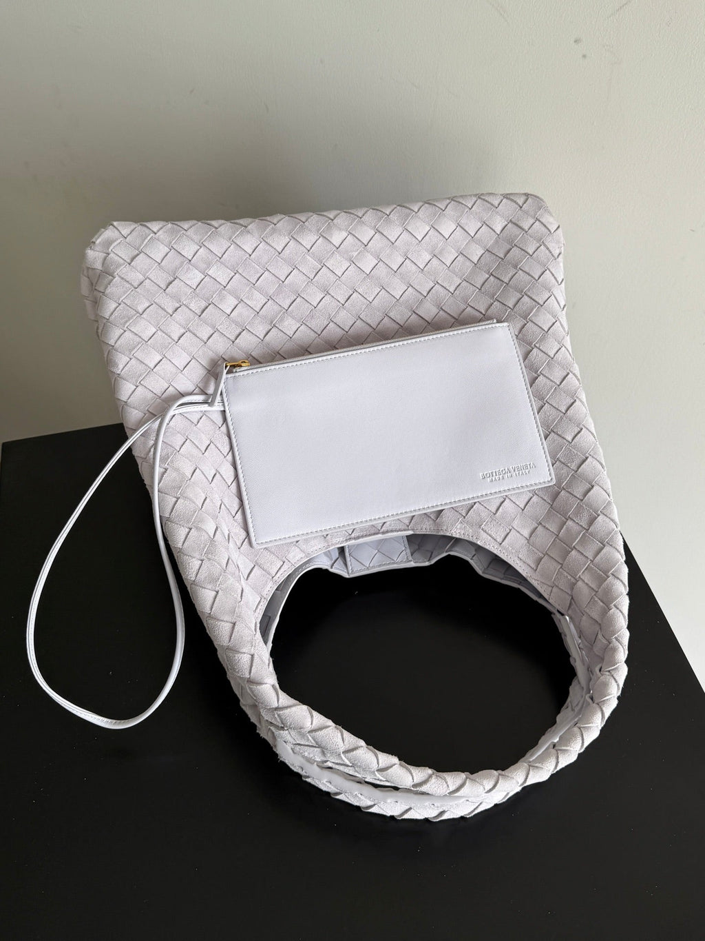 Bottega Veneta Large Campana Bag 844250 in Suede Beige