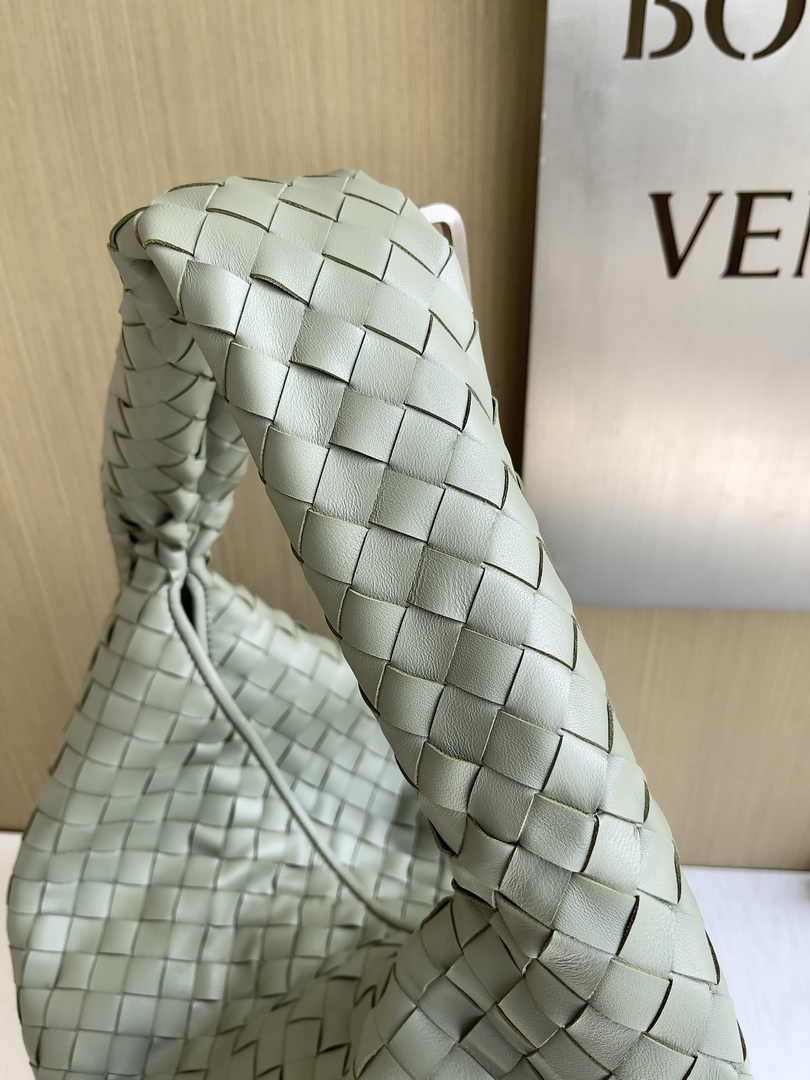 Bottega Veneta Large Hop Bag 763970 Calfskin Light Green