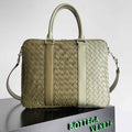Bottega Veneta Large Intrecciato Briefcase 755128 Calfskin Green