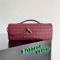 Bottega Veneta Long Clutch Andiamo With Handle 741511 Calfskin Barolo