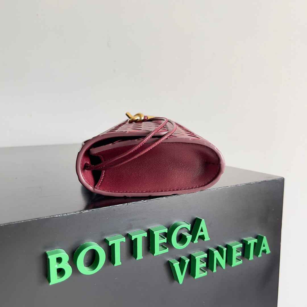 Bottega Veneta Long Clutch Andiamo With Handle 741511 Calfskin Barolo