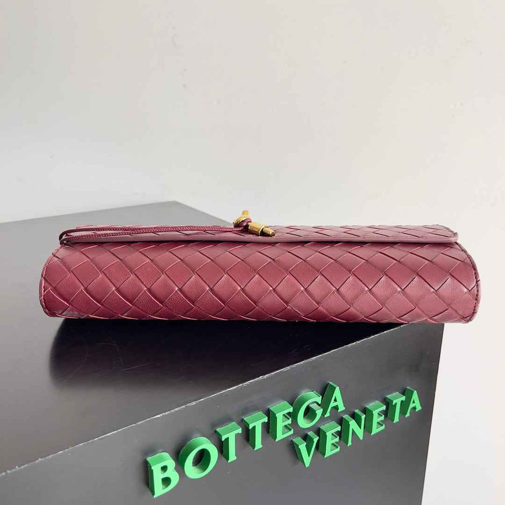 Bottega Veneta Long Clutch Andiamo With Handle 741511 Calfskin Barolo