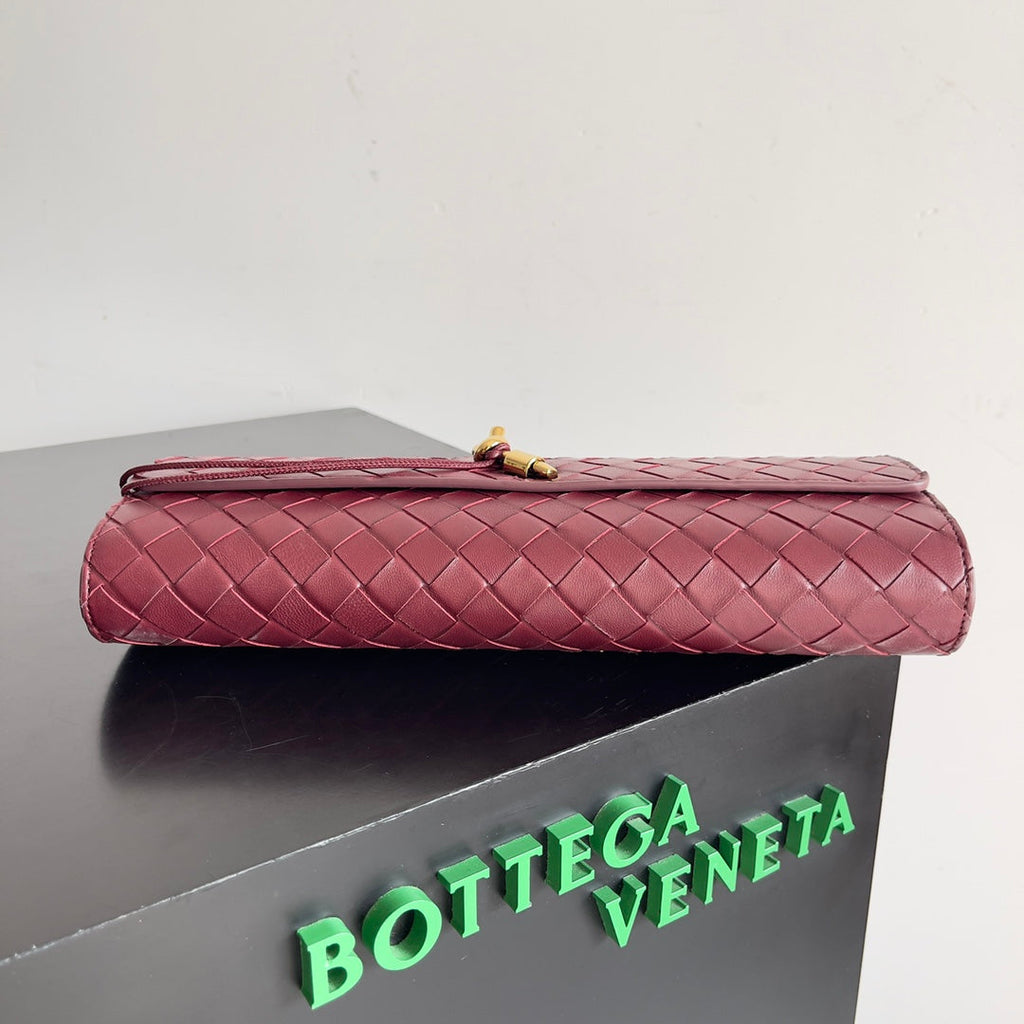 Bottega Veneta Long Clutch Andiamo With Handle 741511 Calfskin Barolo