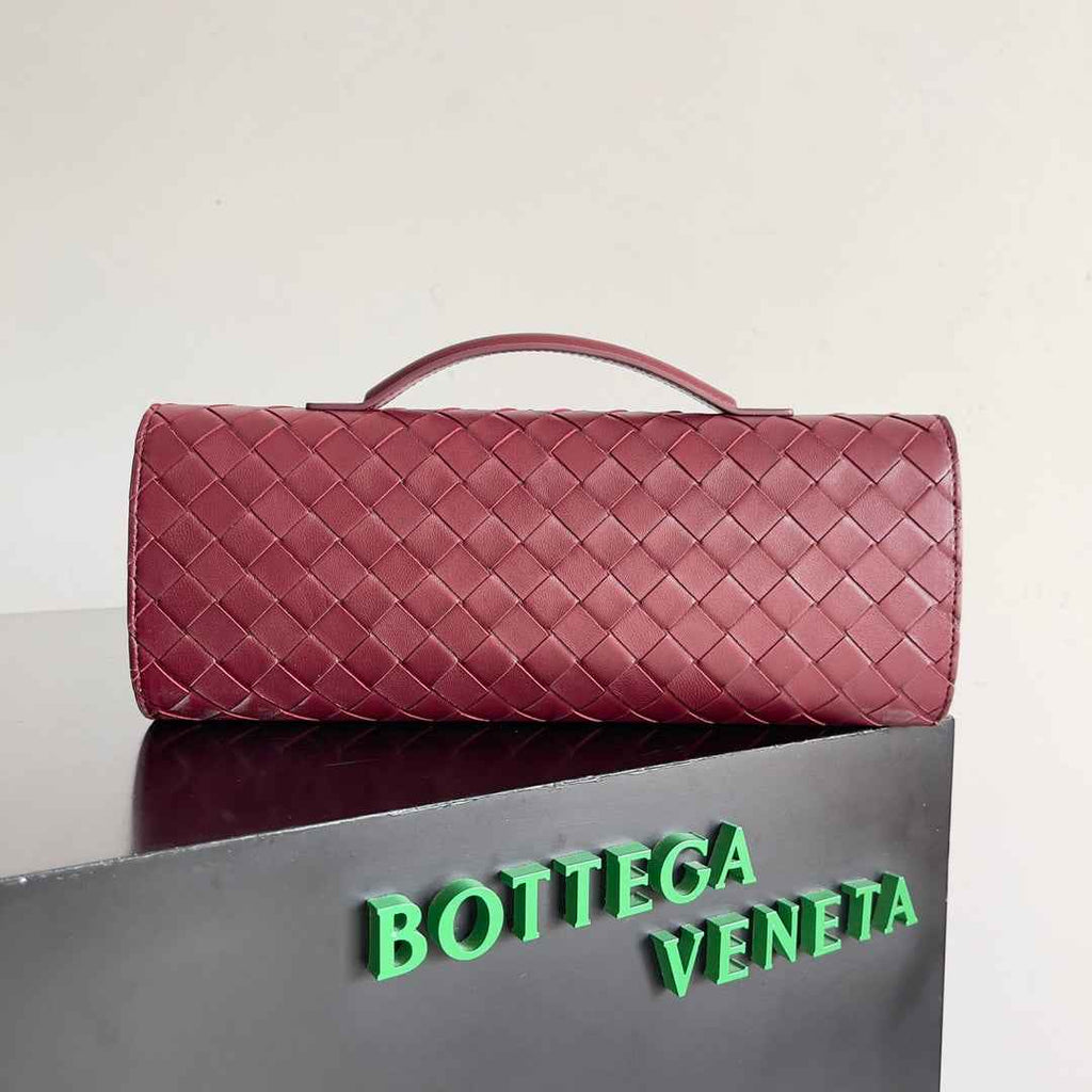 Bottega Veneta Long Clutch Andiamo With Handle 741511 Calfskin Barolo