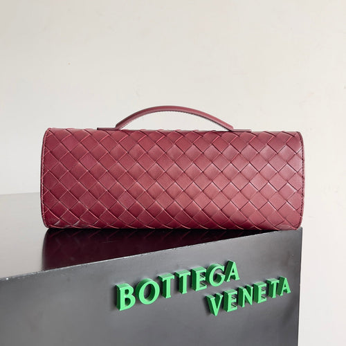 Bottega Veneta Long Clutch Andiamo With Handle 741511 Calfskin Barolo