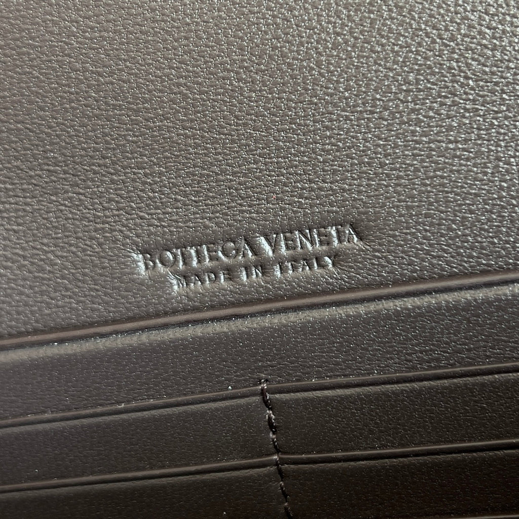 Bottega Veneta Long Clutch Andiamo With Handle 741511 Calfskin Brown