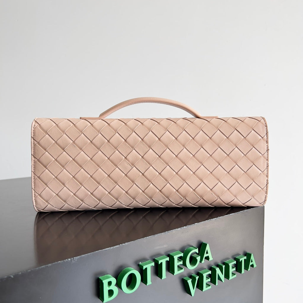 Bottega Veneta Long Clutch Andiamo With Handle 741511 Calfskin Pink