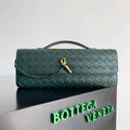 Bottega Veneta Long Clutch Andiamo With Handle 741511 Calfskin Green