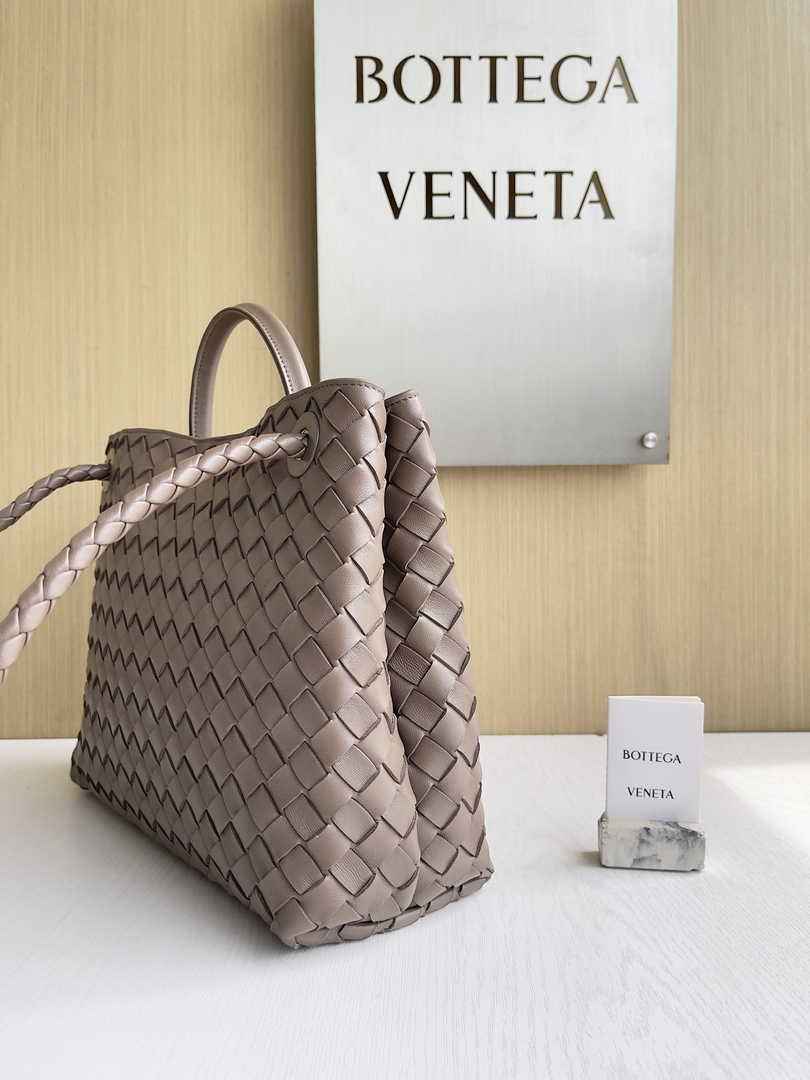 Bottega Veneta Medium Andiamo Bag 743572 Lambskin Taupe grey