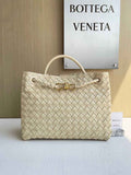 Bottega Veneta Medium Andiamo Bag 743572 Lambskin Beige