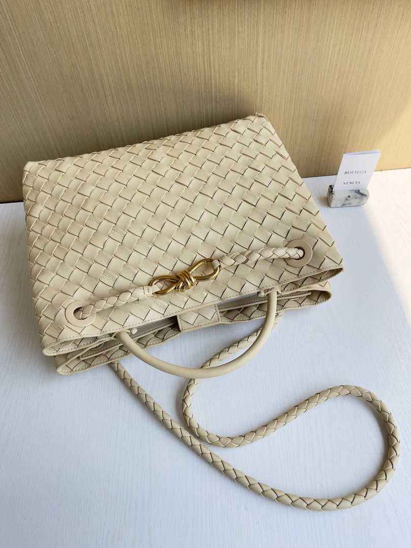 Bottega Veneta Medium Andiamo Bag 743572 Lambskin Beige