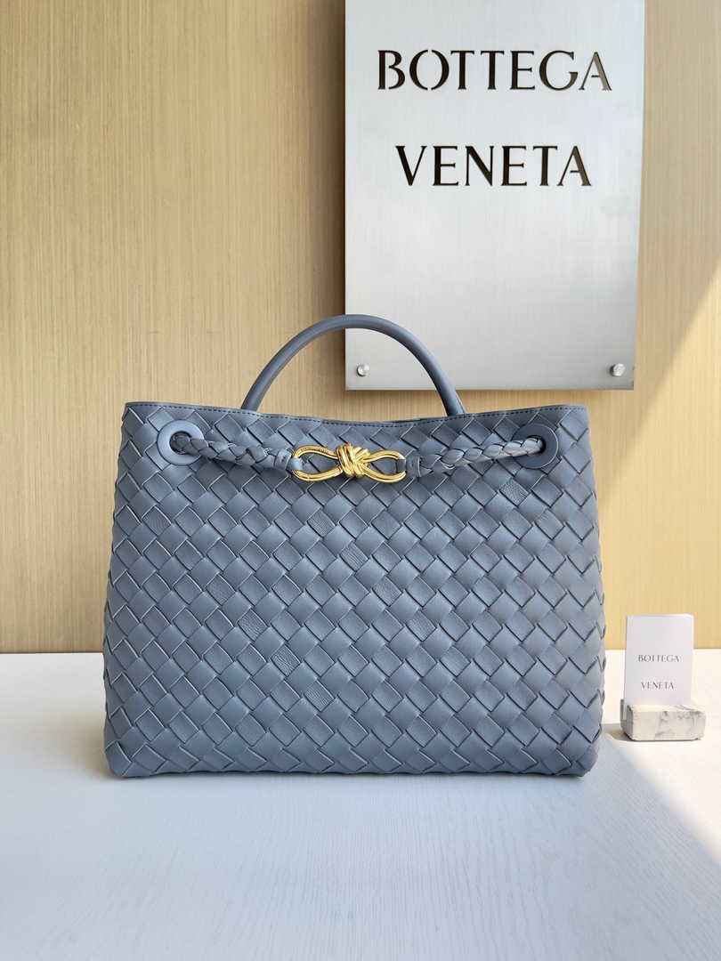 Bottega Veneta Medium Andiamo Bag 743572 Lambskin Blue
