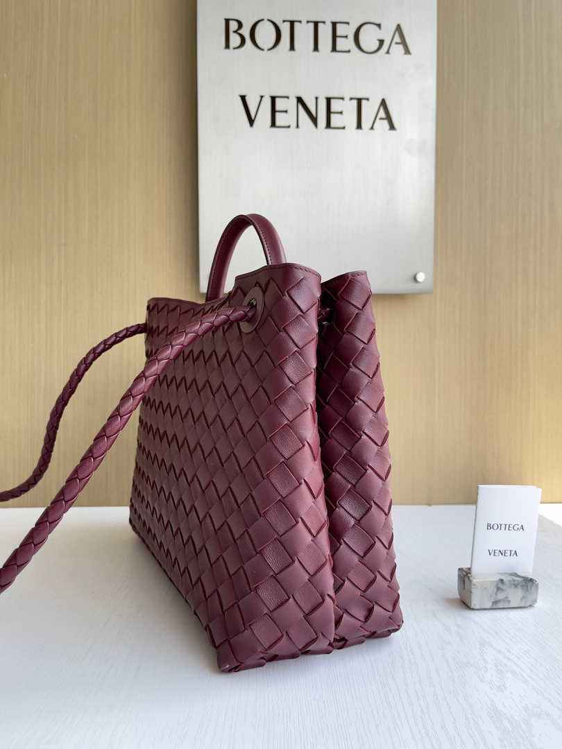 Bottega Veneta Medium Andiamo Bag 743572 Lambskin Wine Red