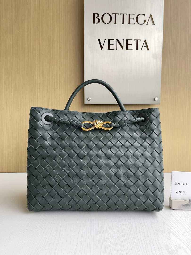 Bottega Veneta Medium Andiamo Bag 743572 Lambskin dark green
