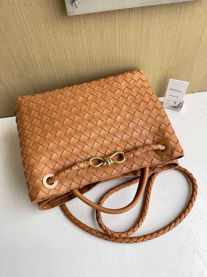 Bottega Veneta Medium Andiamo Bag 743572 Lambskin Brown