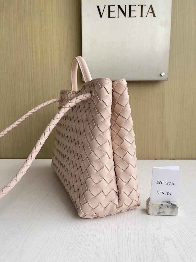 Bottega Veneta Medium Andiamo Bag 743572 Lambskin Light Pink