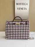 Bottega Veneta Medium Andiamo Bag 743572 Lambskin White Red