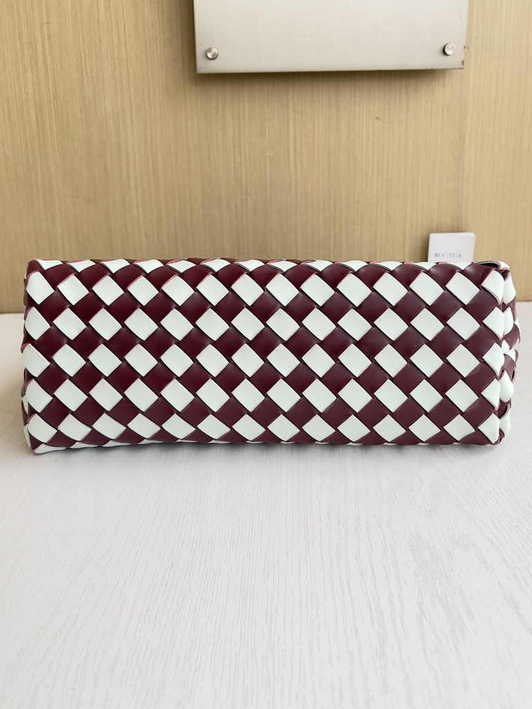 Bottega Veneta Medium Andiamo Bag 743572 Lambskin White Red