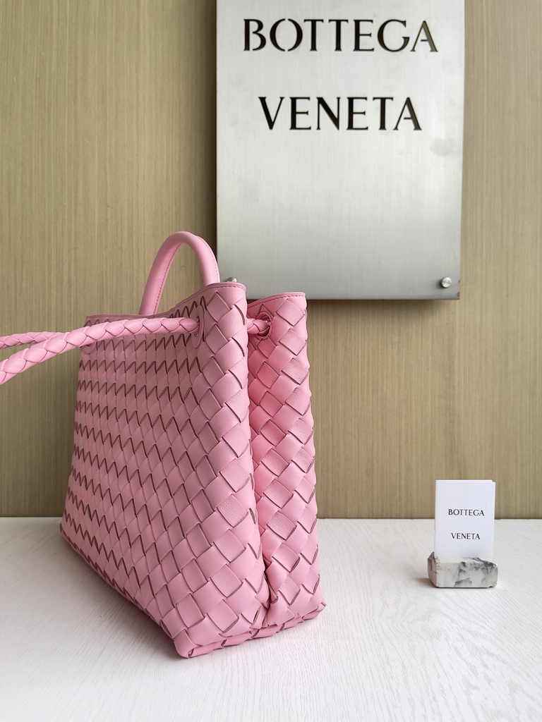 Bottega Veneta Medium Andiamo Bag 743572 Lambskin Pink