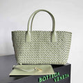 Bottega Veneta Medium Cabat Bag 608810 light green lambskin leather