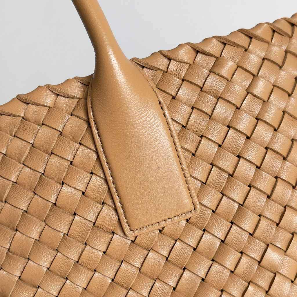 Bottega Veneta Medium Cabat Bag 608810 brown lambskin leather