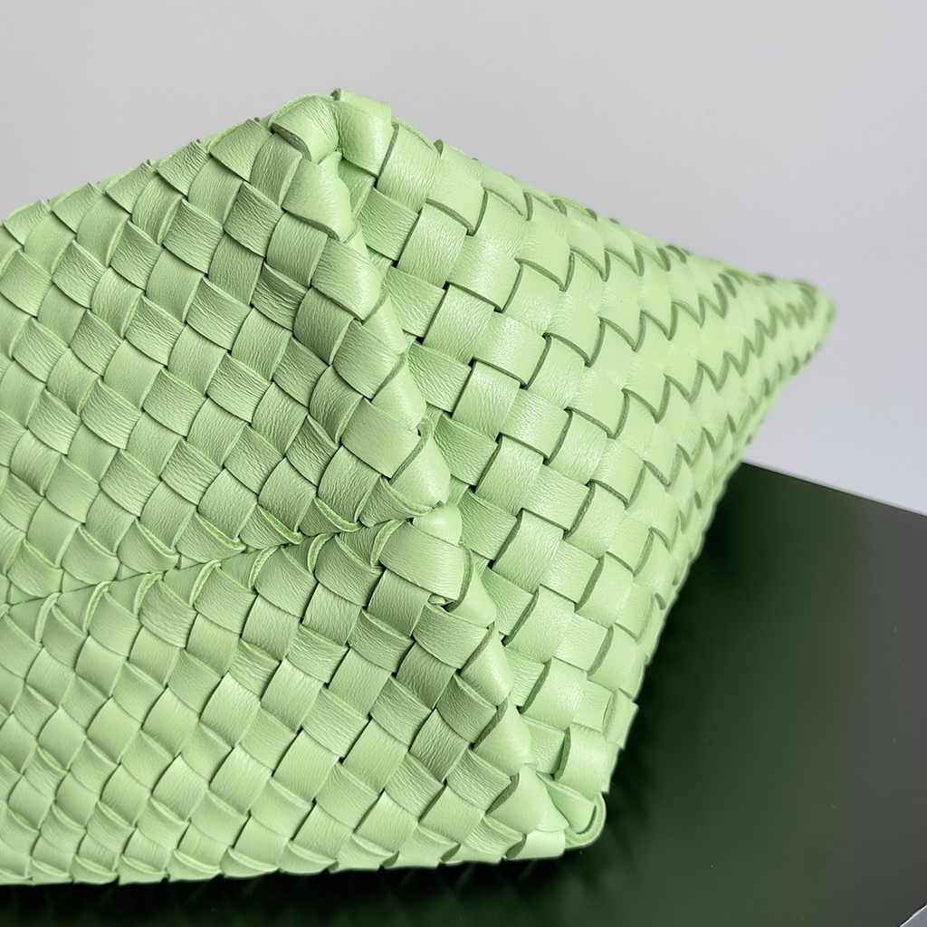 Bottega Veneta Medium Cabat Bag 608810 Green lambskin leather