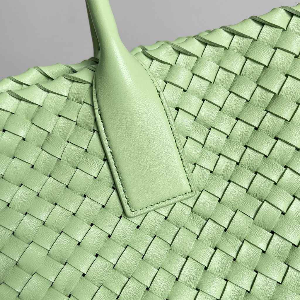 Bottega Veneta Medium Cabat Bag 608810 Green lambskin leather