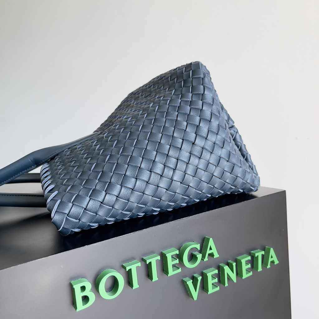 Bottega Veneta Medium Cabat Bag 608810 Navy Blue lambskin leather