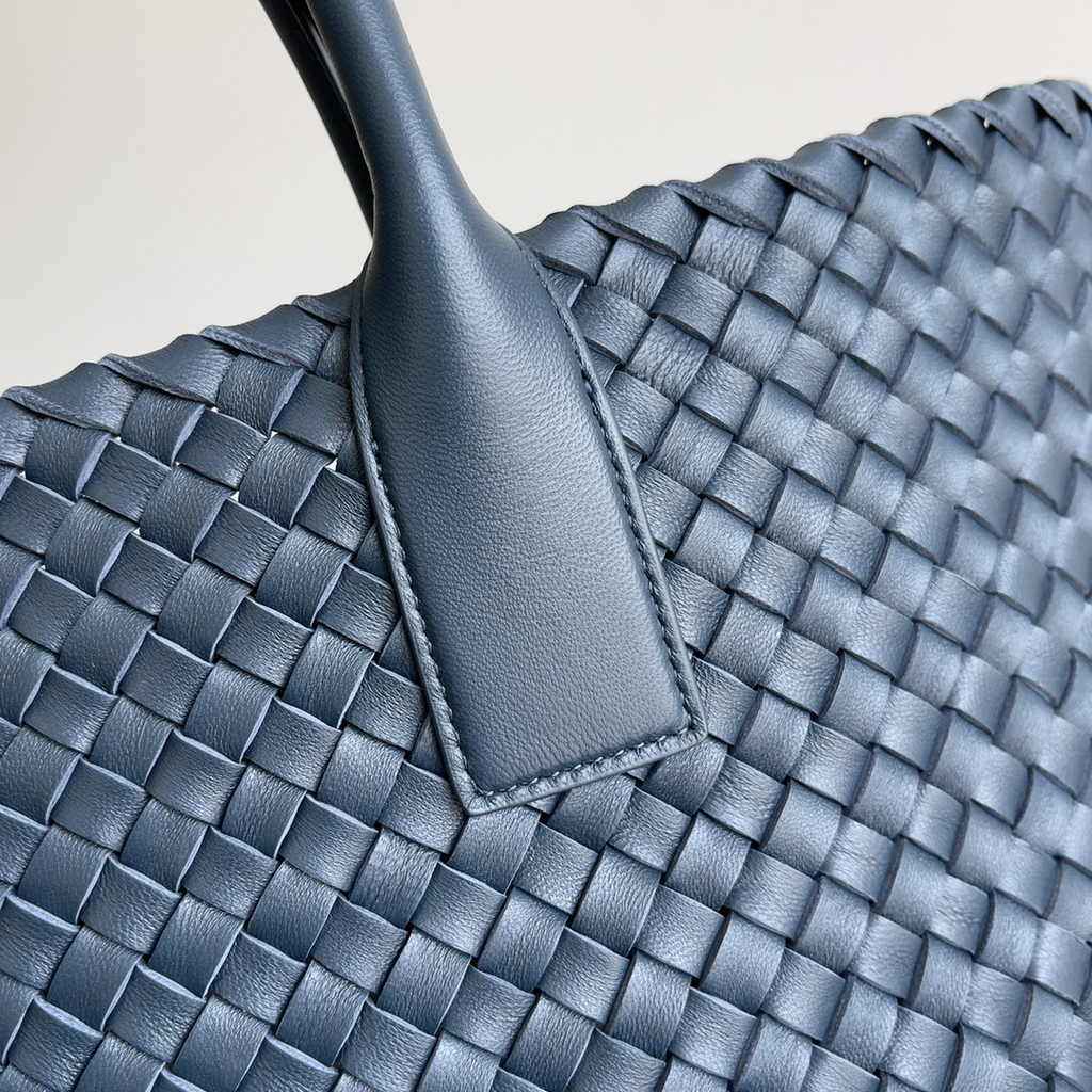 Bottega Veneta Medium Cabat Bag 608810 Navy Blue lambskin leather