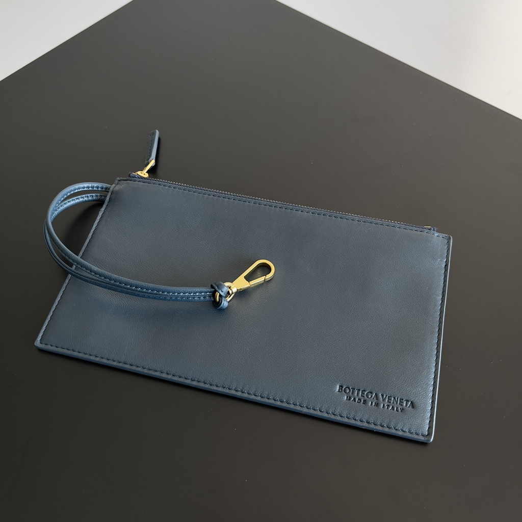 Bottega Veneta Medium Cabat Bag 608810 Navy Blue lambskin leather