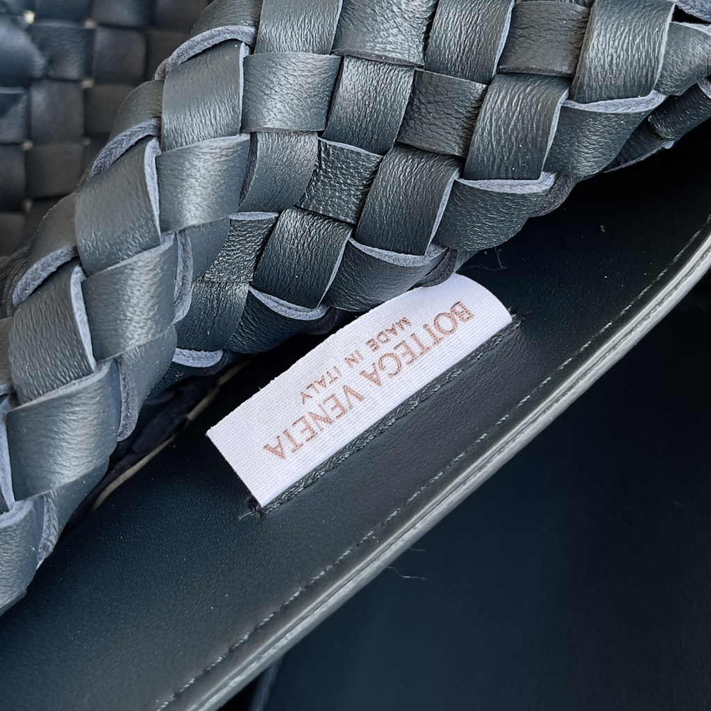 Bottega Veneta Medium Cabat Bag 608810 Navy Blue lambskin leather