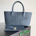 Bottega Veneta Medium Cabat Bag 608810 Navy Blue lambskin leather