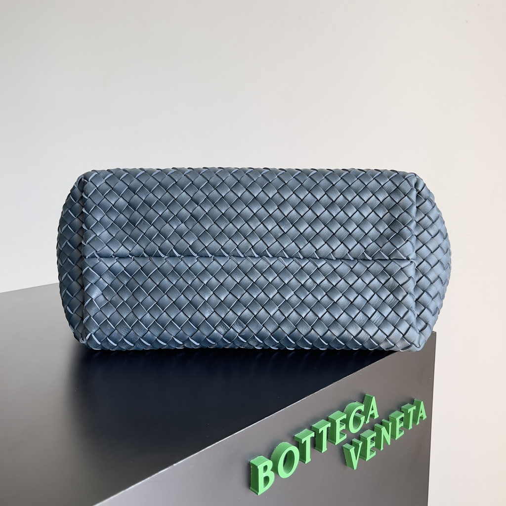 Bottega Veneta Medium Cabat Bag 608810 Navy Blue lambskin leather
