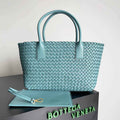 Bottega Veneta Medium Cabat Bag 608810 lambskin leather light blue