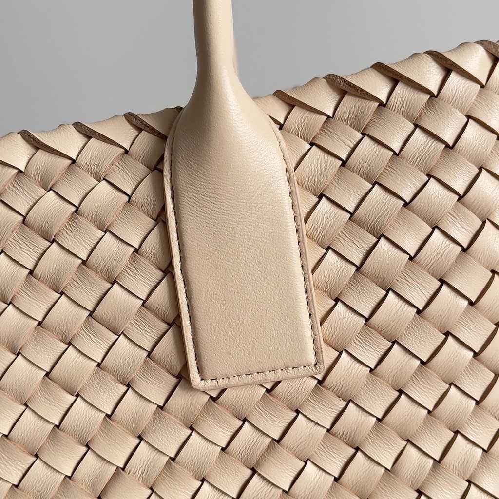 Bottega Veneta Medium Cabat Bag 608810 apricot lambskin leather