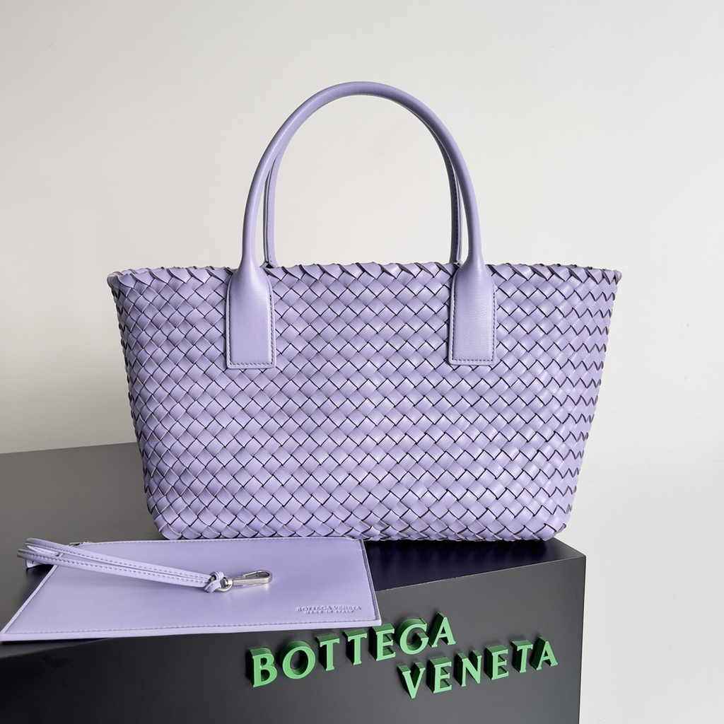 Bottega Veneta Medium Cabat Bag 608810 purple lambskin leather