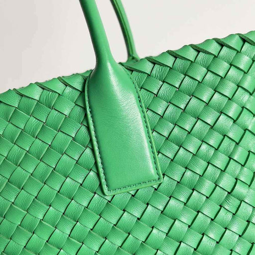 Bottega Veneta Medium Cabat Bag 608810 Dark Green lambskin leather