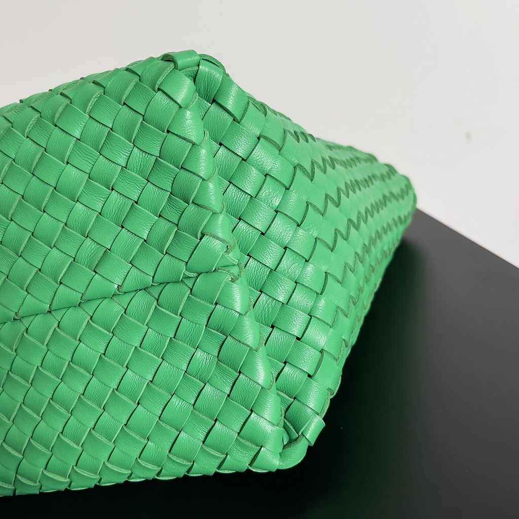Bottega Veneta Medium Cabat Bag 608810 Dark Green lambskin leather