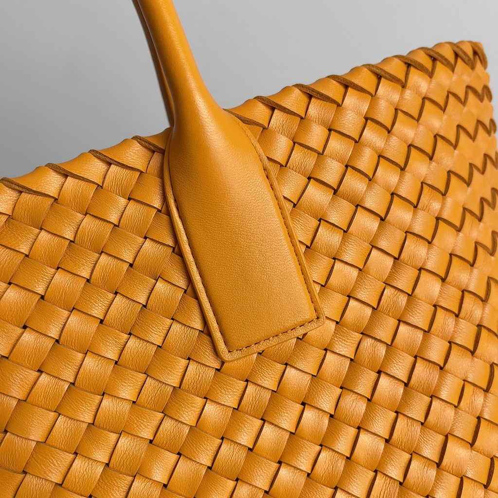 Bottega Veneta Medium Cabat Bag 608810 Orange lambskin leather