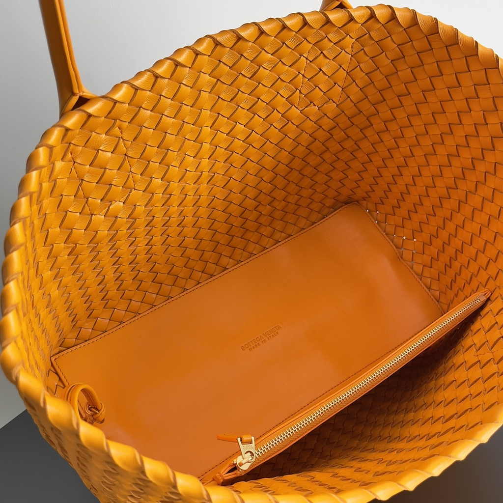 Bottega Veneta Medium Cabat Bag 608810 Orange lambskin leather