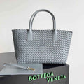 Bottega Veneta Medium Cabat Bag 608810 Gray lambskin leather