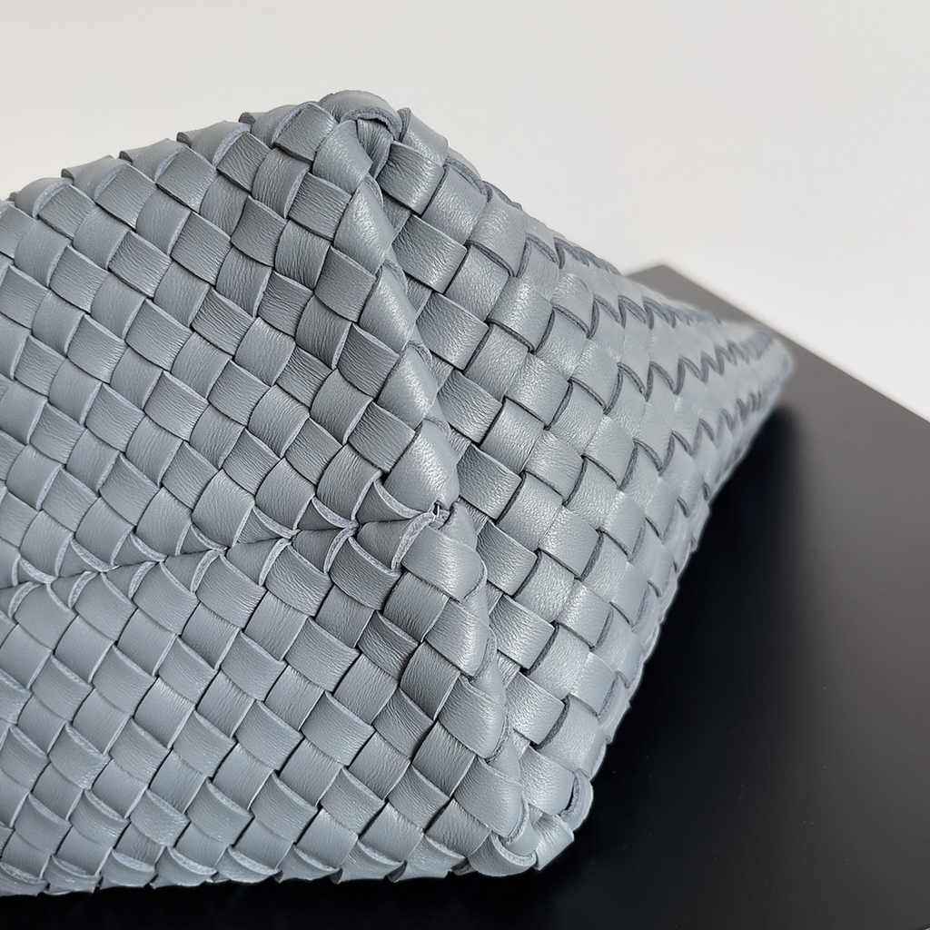 Bottega Veneta Medium Cabat Bag 608810 Gray lambskin leather