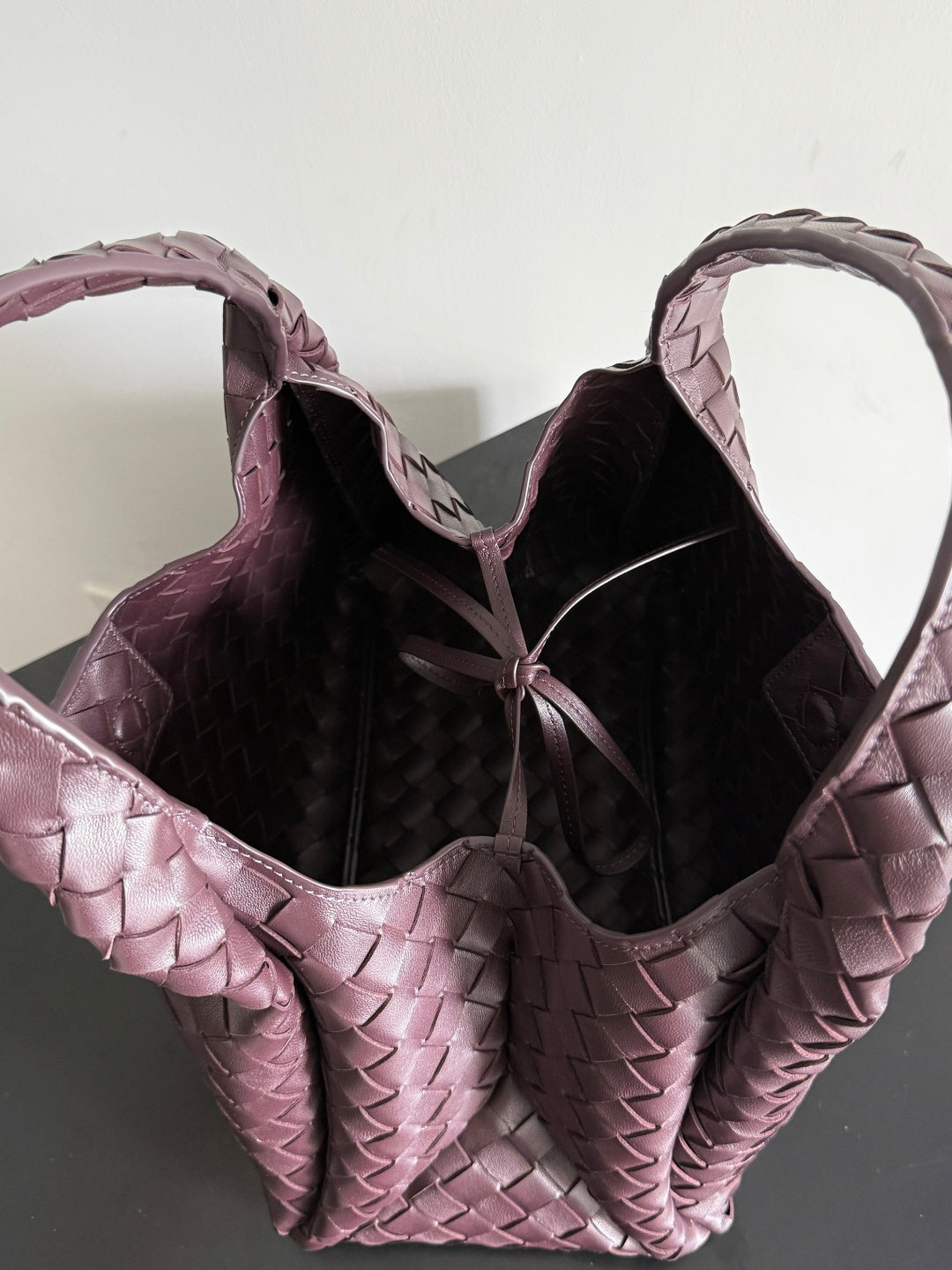 Bottega Veneta Medium Campana Bag 844249 in Dark Red