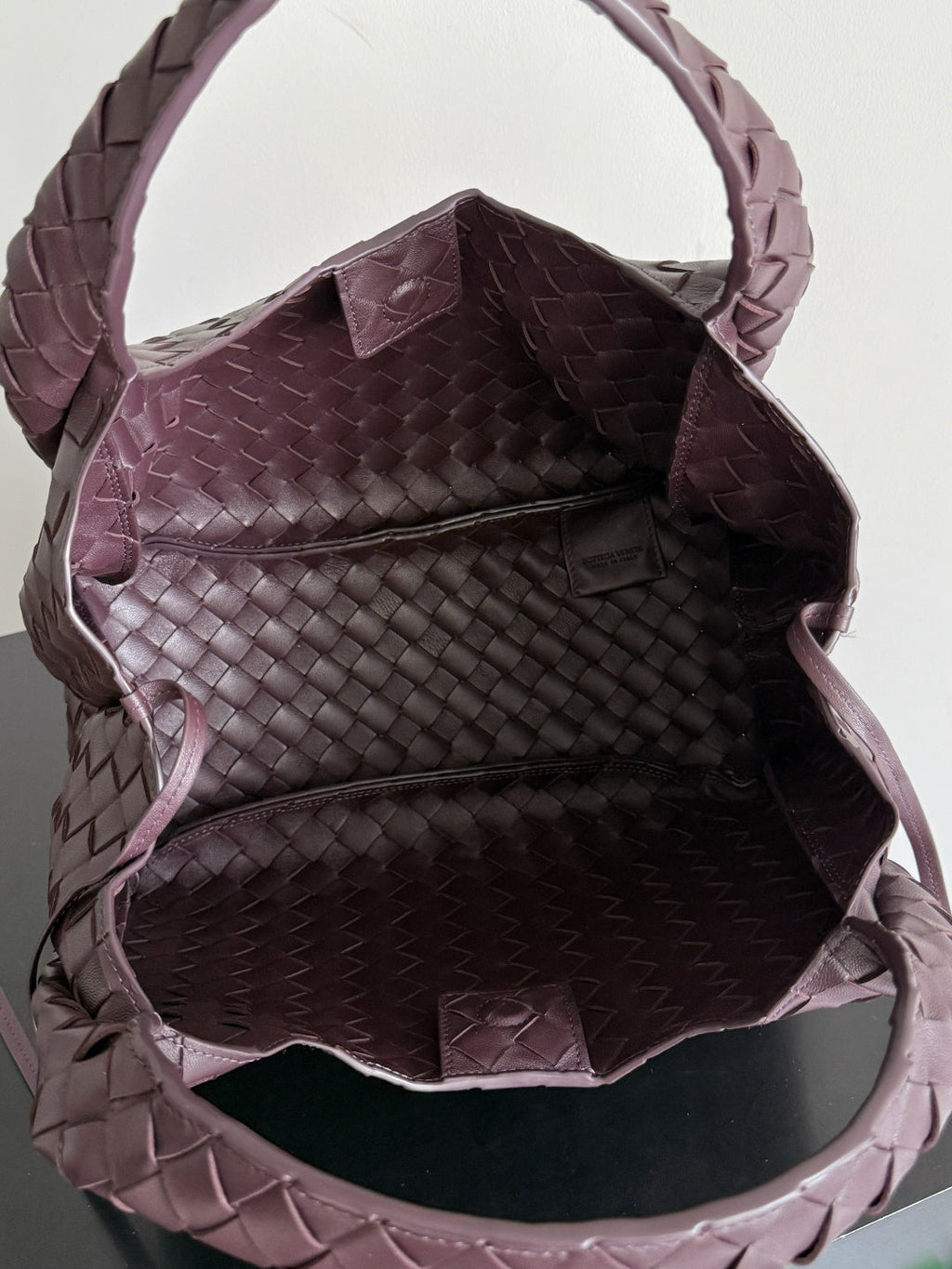 Bottega Veneta Medium Campana Bag 844249 in Dark Red