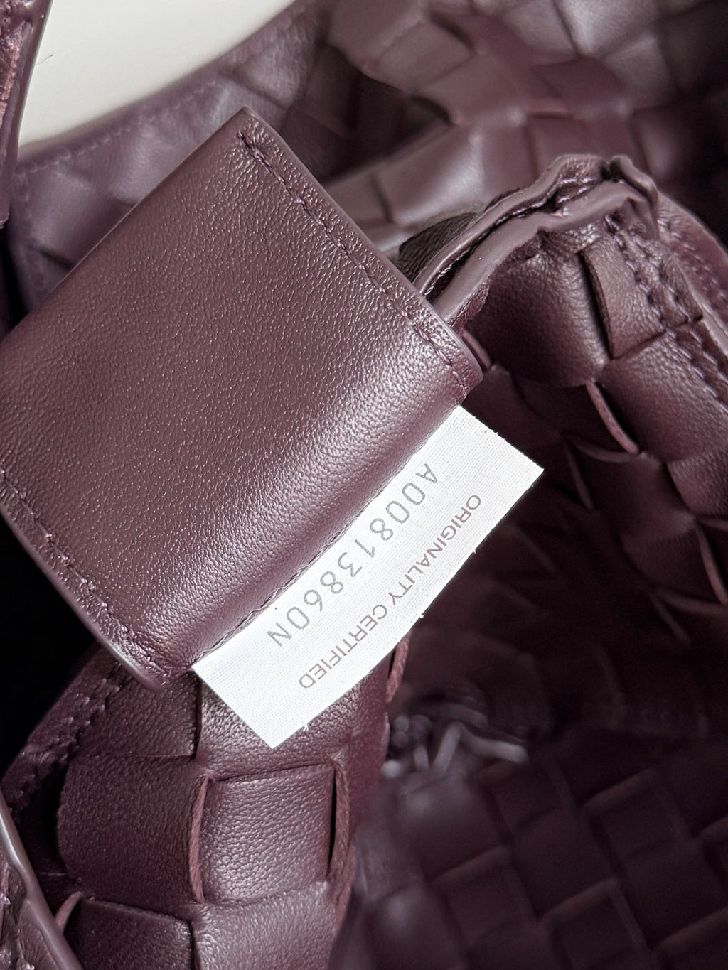 Bottega Veneta Medium Campana Bag 844249 in Dark Red
