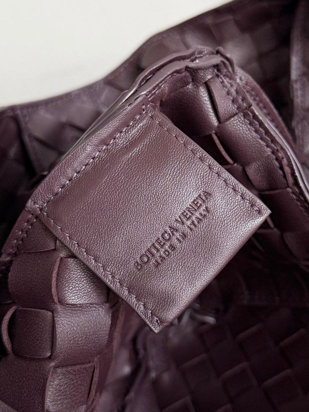 Bottega Veneta Medium Campana Bag 844249 in Dark Red