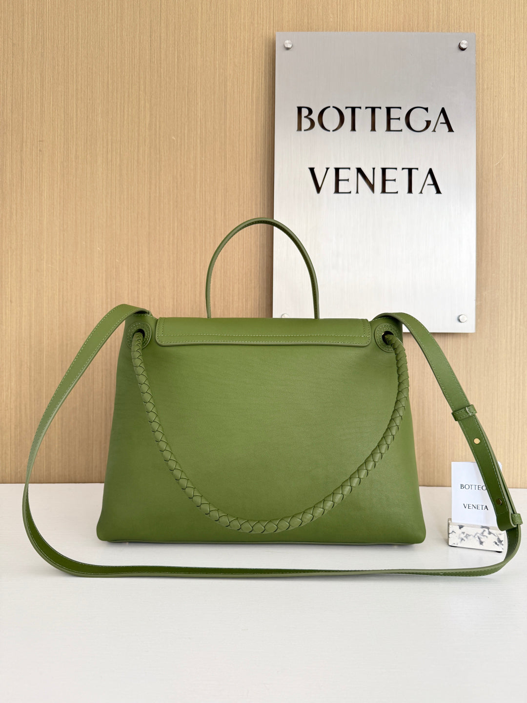 Bottega Veneta Medium Ciao Ciao 817231 in Green Calfskin